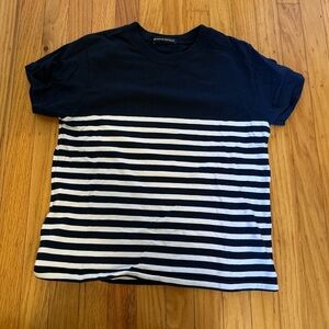 Brandy Melville Black and White Striped Tee